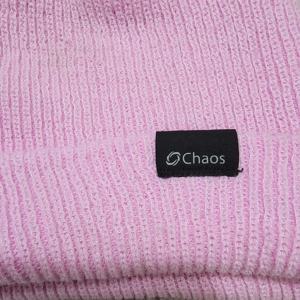 Chaos Pink‎ Knitted Beanie Hat..